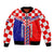 Croatia Bomber Jacket Hrvatska Interlace With Coat Of Arms - Wonder Print Shop