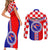 Croatia Couples Matching Short Sleeve Bodycon Dress and Long Sleeve Button Shirts Hrvatska Interlace With Coat Of Arms - Wonder Print Shop