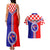 Croatia Couples Matching Tank Maxi Dress And Hawaiian Shirt Hrvatska Interlace With Coat Of Arms - Wonder Print Shop