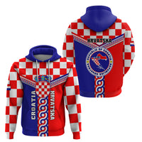 Croatia Hoodie Hrvatska Interlace With Coat Of Arms - Wonder Print Shop
