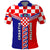 Croatia Polo Shirt Hrvatska Interlace With Coat Of Arms - Wonder Print Shop