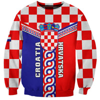 Croatia Sweatshirt Hrvatska Interlace With Coat Of Arms - Wonder Print Shop