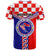 Croatia T Shirt Hrvatska Interlace With Coat Of Arms - Wonder Print Shop