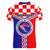 Croatia Women V Neck T Shirt Hrvatska Interlace With Coat Of Arms - Wonder Print Shop