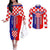 custom-croatia-couples-matching-off-the-shoulder-long-sleeve-dress-and-long-sleeve-button-shirts-hrvatska-interlace-with-coat-of-arms