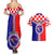 Custom Croatia Couples Matching Summer Maxi Dress and Hawaiian Shirt Hrvatska Interlace With Coat Of Arms - Wonder Print Shop