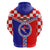 Custom Croatia Hoodie Hrvatska Interlace With Coat Of Arms - Wonder Print Shop