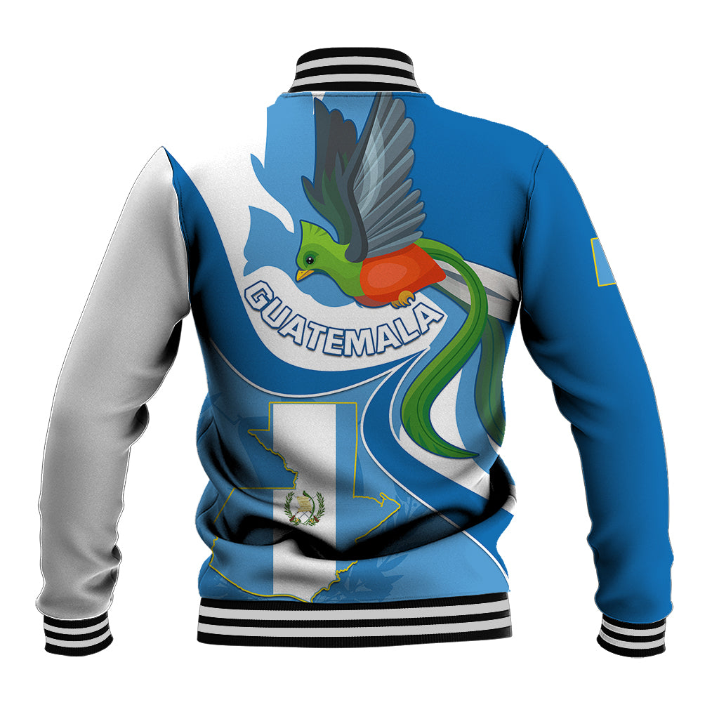 Guatemala Baseball Jacket Guatemalan Quetzal With Coat of Arms - Wonder Print Shop