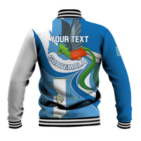 Personalised Guatemala Baseball Jacket Guatemalan Quetzal With Coat of Arms - Wonder Print Shop