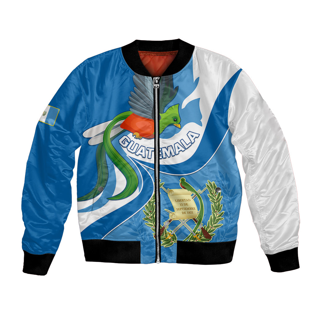 Personalised Guatemala Bomber Jacket Guatemalan Quetzal With Coat of Arms - Wonder Print Shop