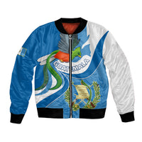 Personalised Guatemala Bomber Jacket Guatemalan Quetzal With Coat of Arms - Wonder Print Shop