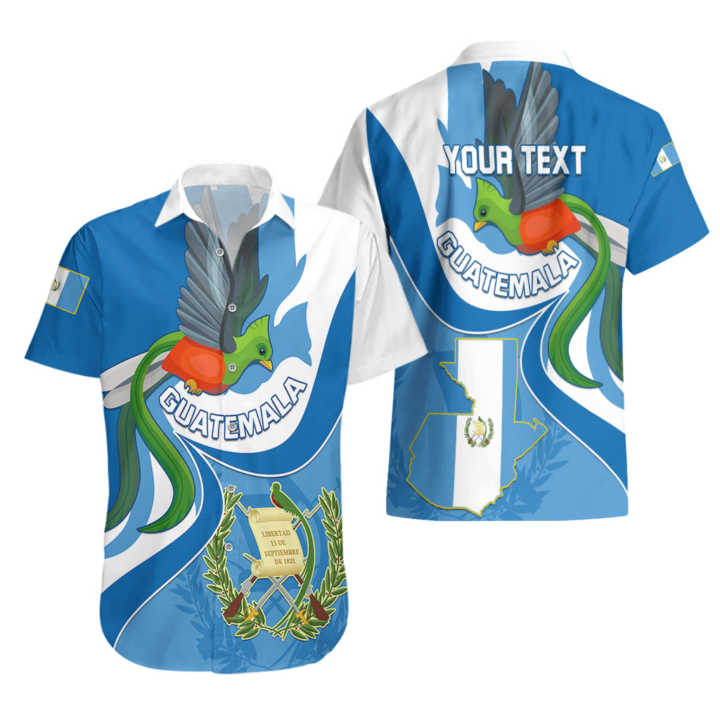 Personalised Guatemala Hawaiian Shirt Guatemalan Quetzal With Coat of Arms - Wonder Print Shop