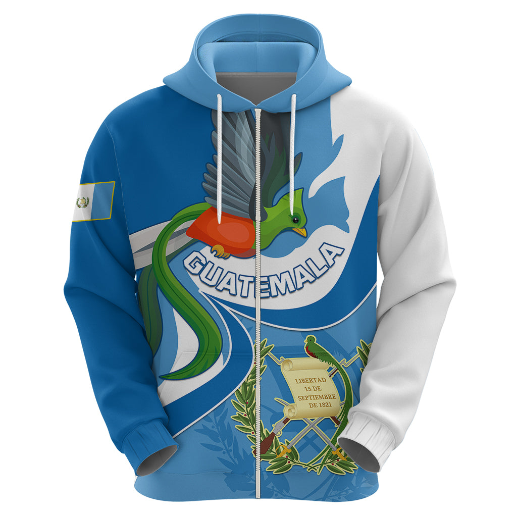 Personalised Guatemala Hoodie Guatemalan Quetzal With Coat of Arms - Wonder Print Shop