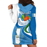 Personalised Guatemala Hoodie Dress Guatemalan Quetzal With Coat of Arms - Wonder Print Shop
