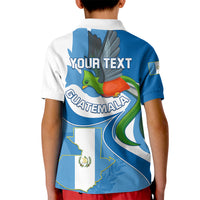 Personalised Guatemala Kid Polo Shirt Guatemalan Quetzal With Coat of Arms - Wonder Print Shop