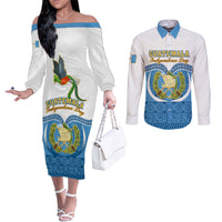 guatemala-independence-day-couples-matching-off-the-shoulder-long-sleeve-dress-and-long-sleeve-button-shirts-guatemalan-coat-of-arms-mix-maya-pattern