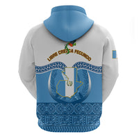 Guatemala Independence Day Hoodie Guatemalan Coat of Arms Mix Maya Pattern - Wonder Print Shop