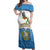 Guatemala Independence Day Off Shoulder Maxi Dress Guatemalan Coat of Arms Mix Maya Pattern - Wonder Print Shop