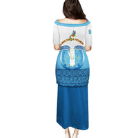 Guatemala Independence Day Puletasi Guatemalan Coat of Arms Mix Maya Pattern - Wonder Print Shop