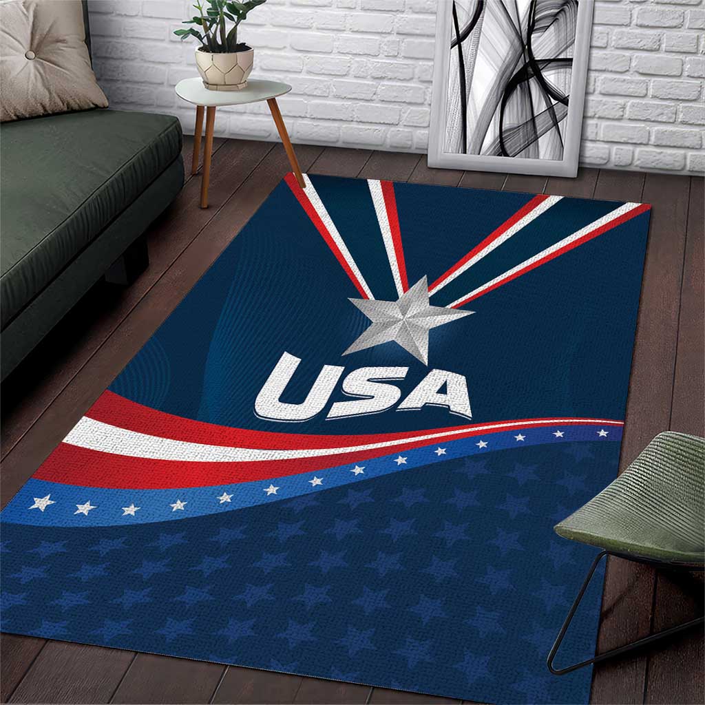 USA Star Medal Area Rug United States of America Champion - Wonder Print Shop
