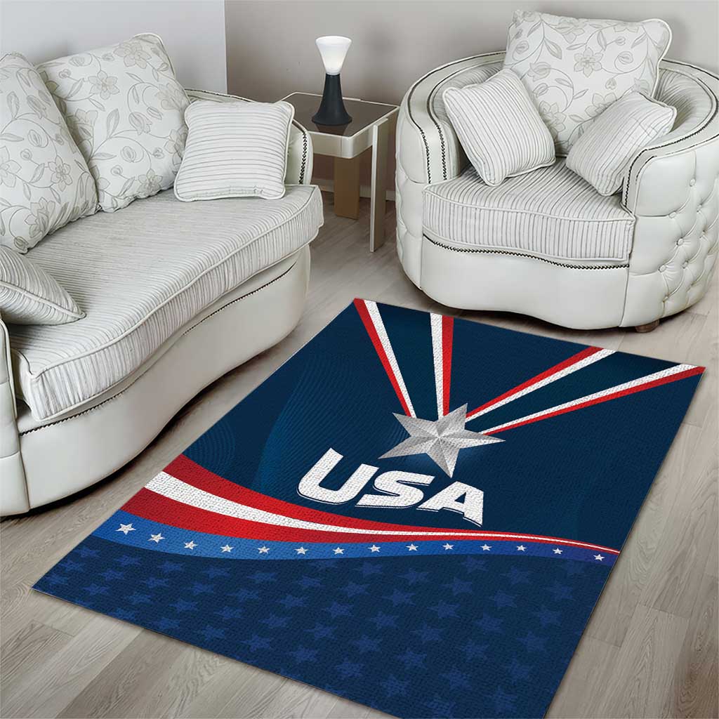 USA Star Medal Area Rug United States of America Champion - Wonder Print Shop