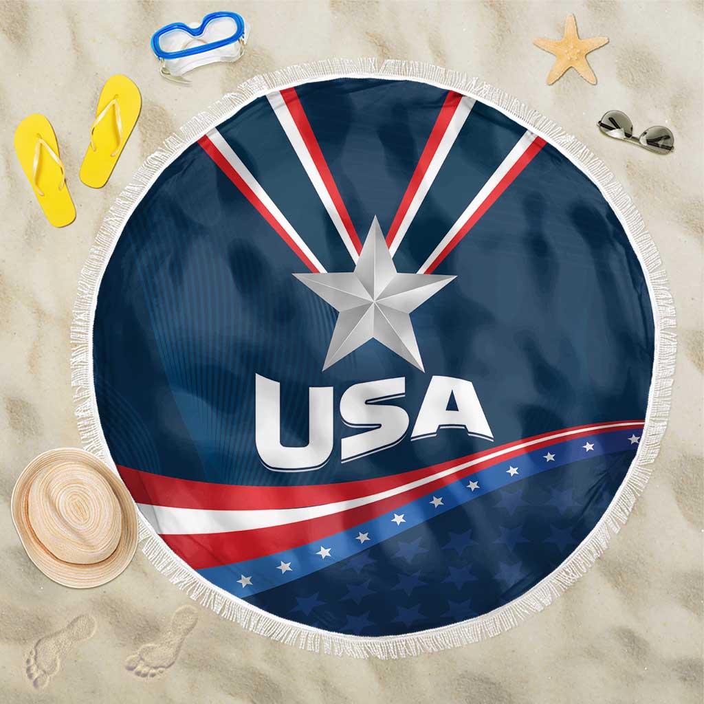 USA Star Medal Beach Blanket United States of America Champion - Wonder Print Shop
