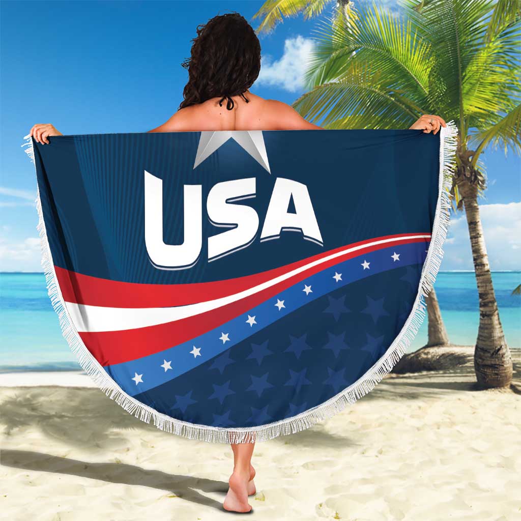 USA Star Medal Beach Blanket United States of America Champion - Wonder Print Shop