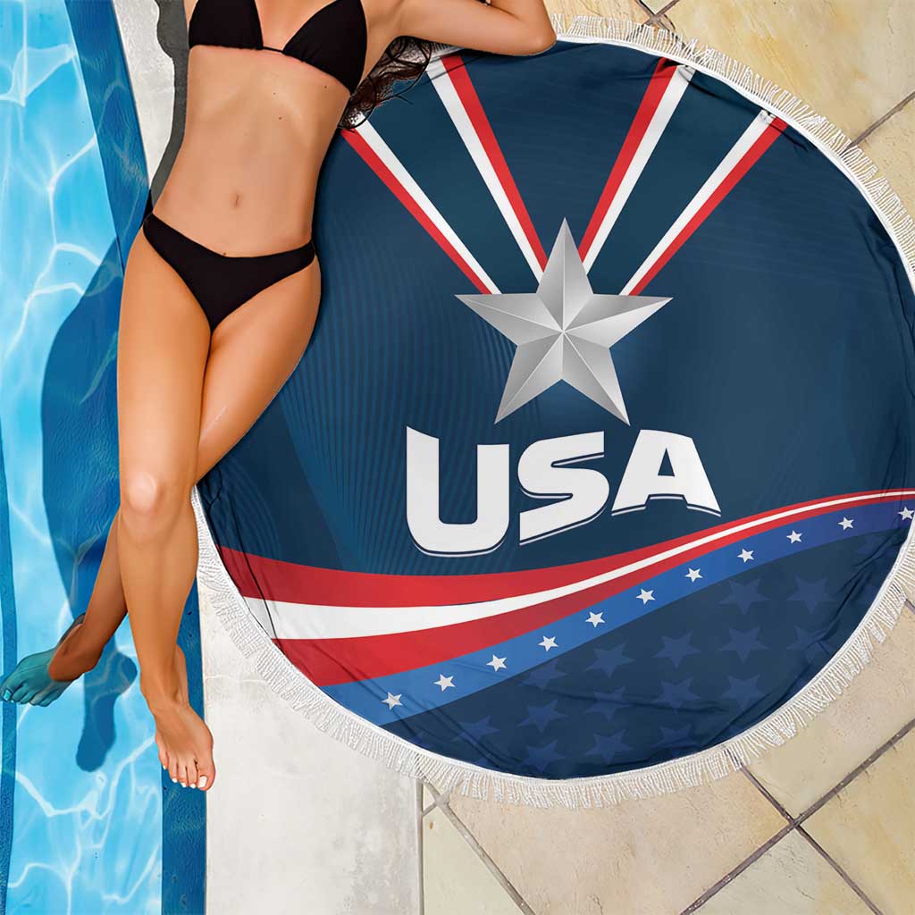 USA Star Medal Beach Blanket United States of America Champion - Wonder Print Shop
