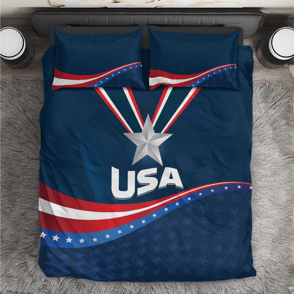 USA Star Medal Bedding Set United States of America Champion - Wonder Print Shop