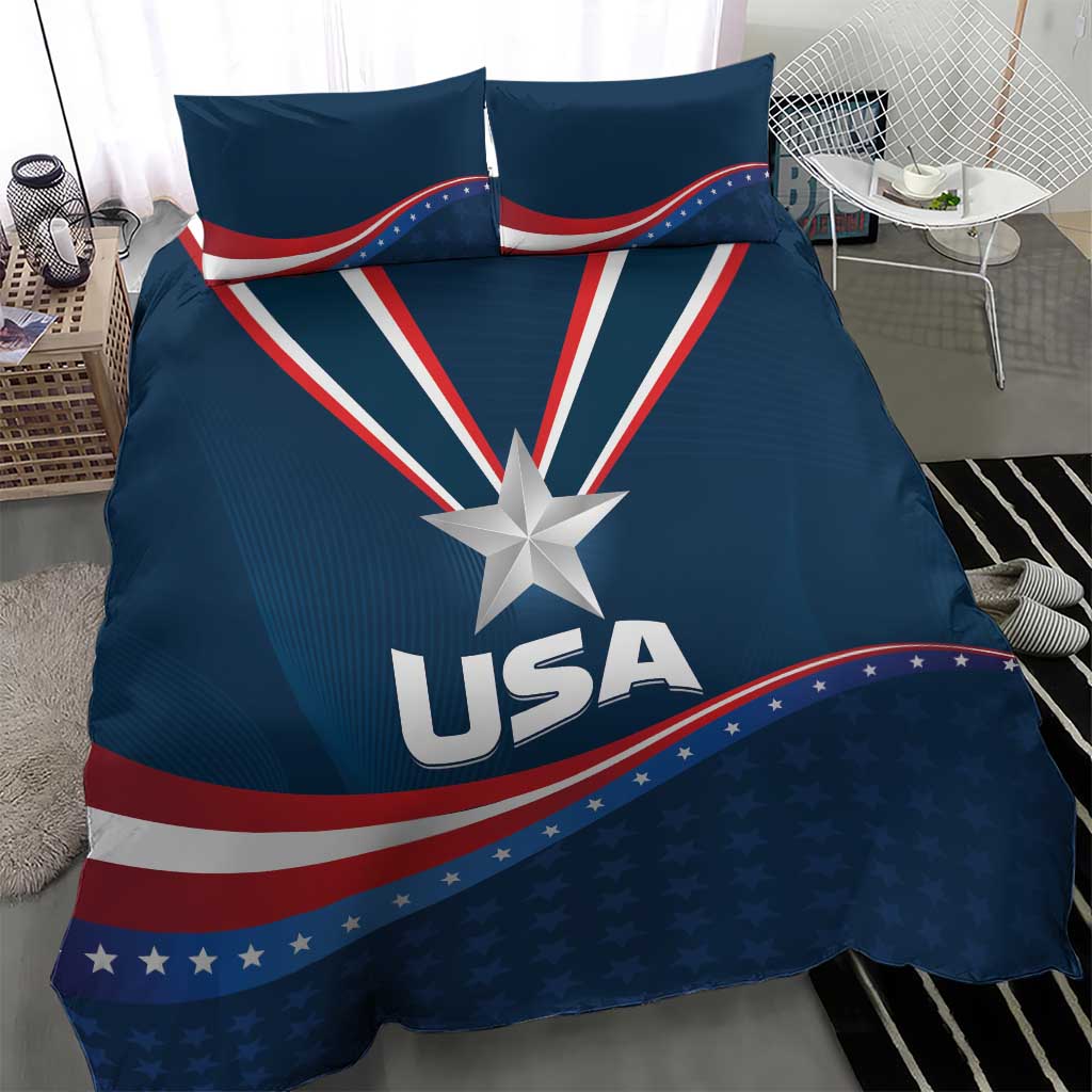 USA Star Medal Bedding Set United States of America Champion - Wonder Print Shop