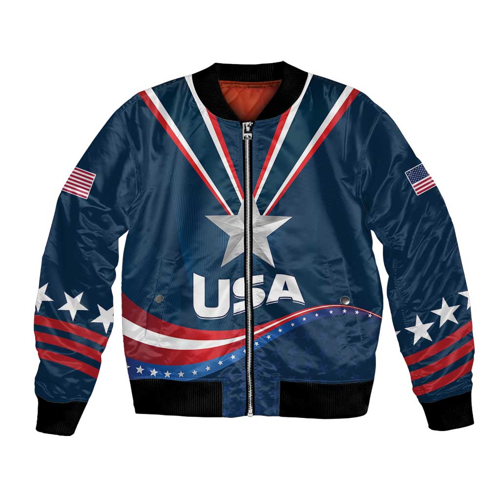 Custom USA Star Medal Bomber Jacket United States of America Champion - Wonder Print Shop