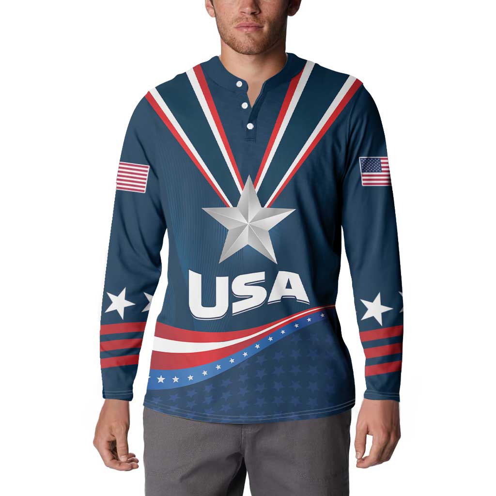 Custom USA Star Medal Button Sweatshirt United States of America Champion - Wonder Print Shop