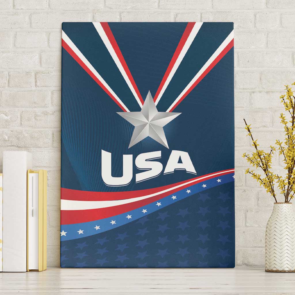 USA Star Medal Canvas Wall Art United States of America Champion - Wonder Print Shop