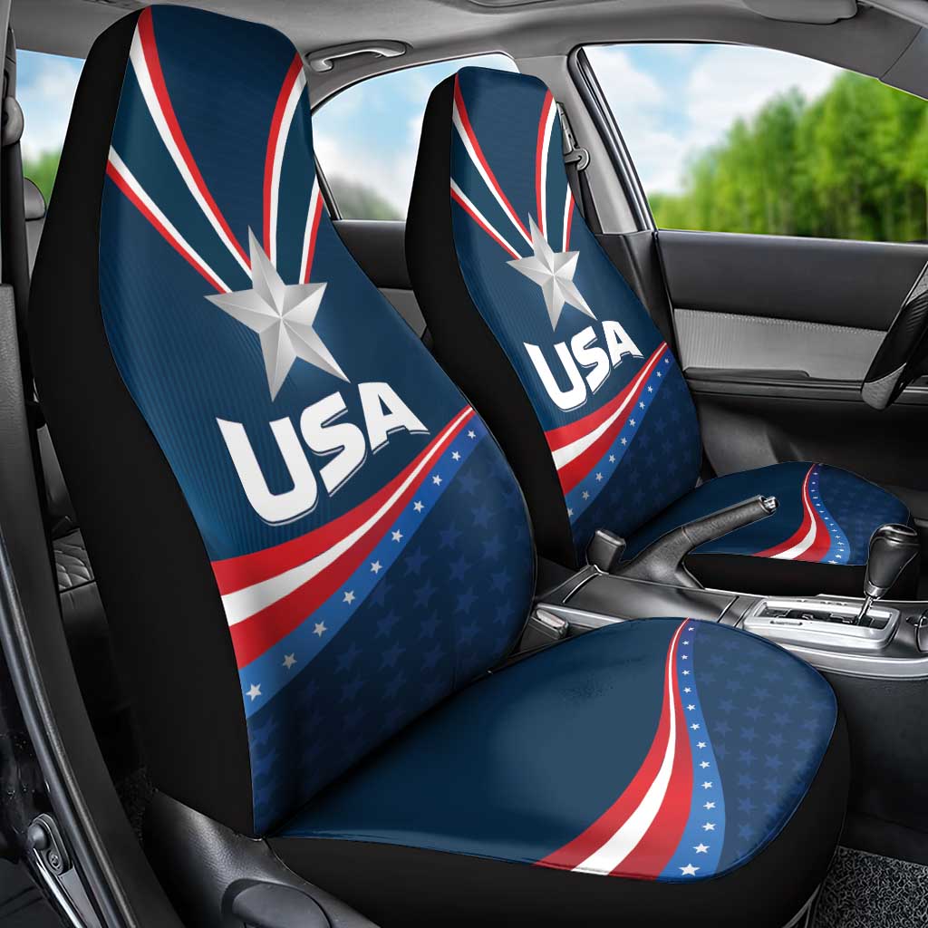 USA Star Medal Car Seat Cover United States of America Champion - Wonder Print Shop