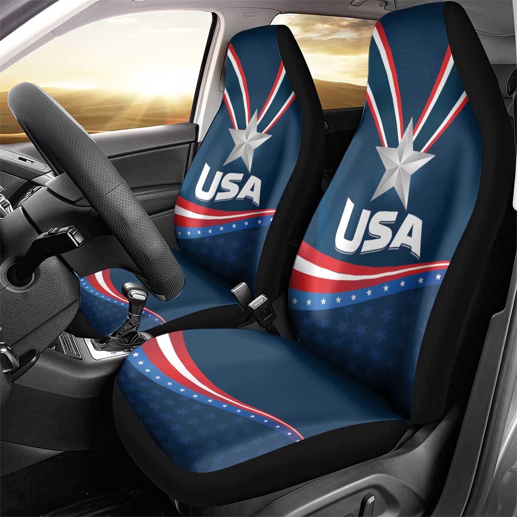 USA Star Medal Car Seat Cover United States of America Champion - Wonder Print Shop