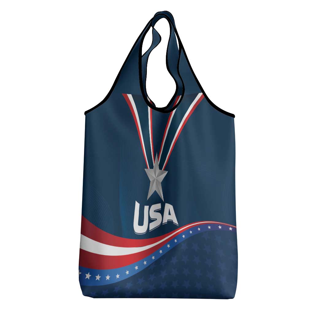 USA Star Medal Grocery Bag United States of America Champion
