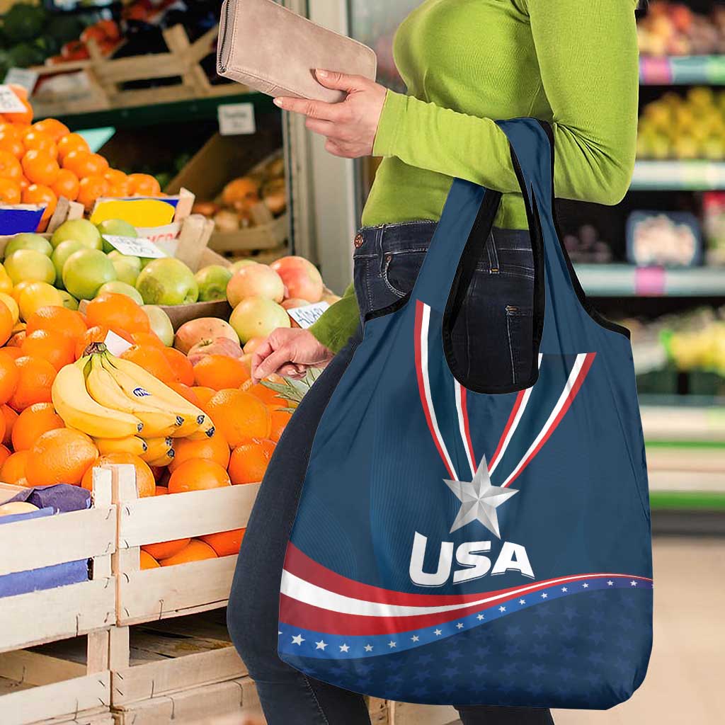 USA Star Medal Grocery Bag United States of America Champion