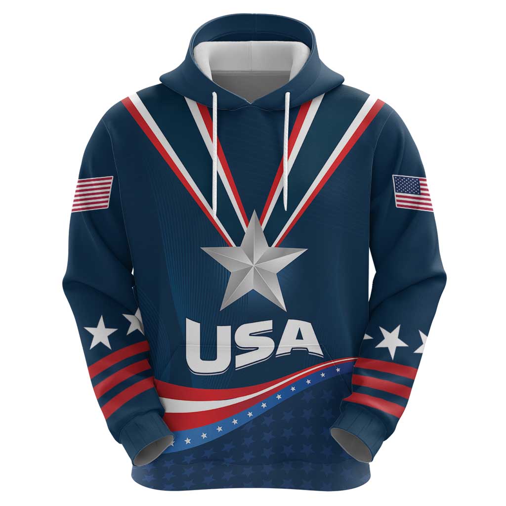 Custom USA Star Medal Hoodie United States of America Champion - Wonder Print Shop