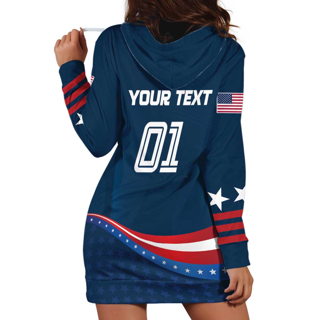 Custom USA Star Medal Hoodie Dress United States of America Champion - Wonder Print Shop