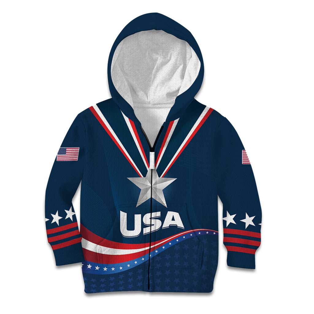 Custom USA Star Medal Kid Hoodie United States of America Champion - Wonder Print Shop