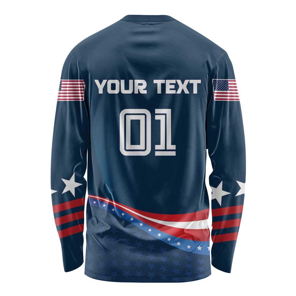 Custom USA Star Medal Long Sleeve Shirt United States of America Champion - Wonder Print Shop