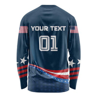 Custom USA Star Medal Long Sleeve Shirt United States of America Champion - Wonder Print Shop
