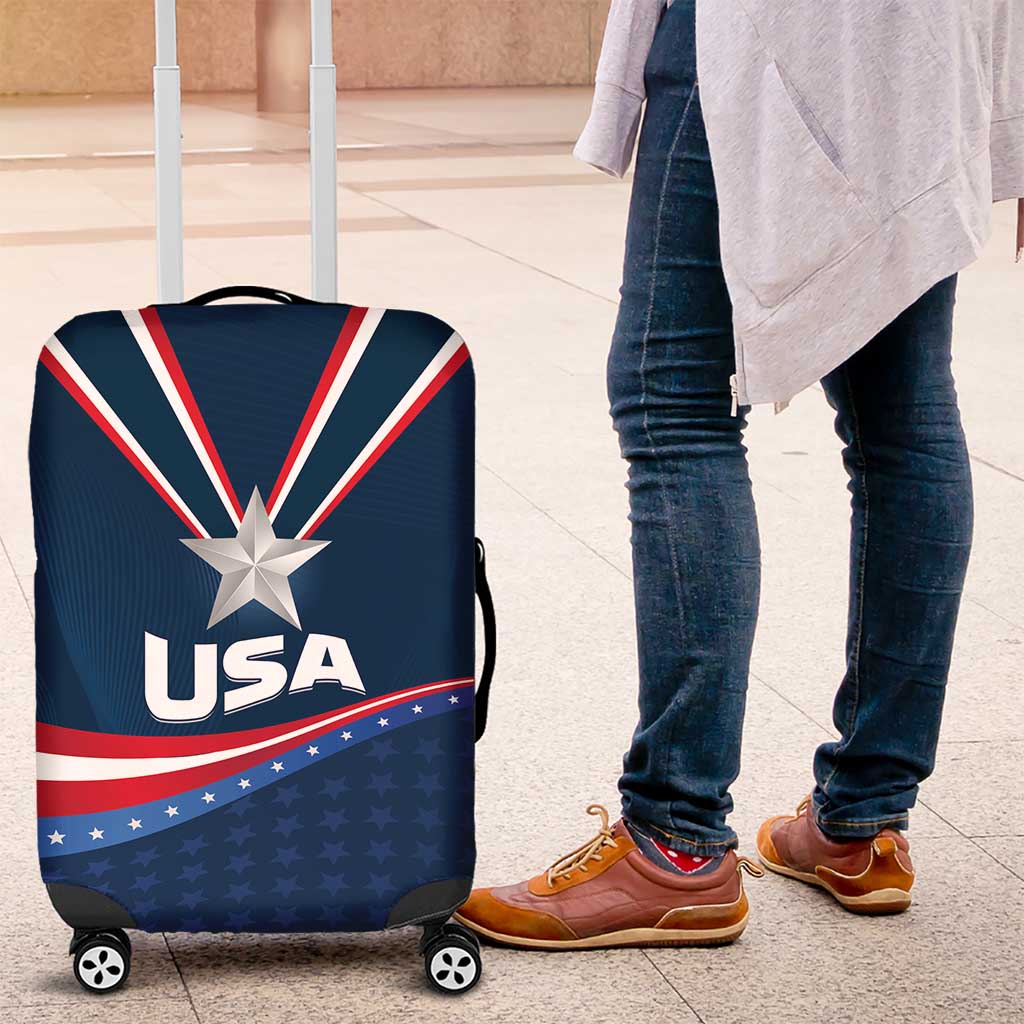 USA Star Medal Luggage Cover United States of America Champion - Wonder Print Shop