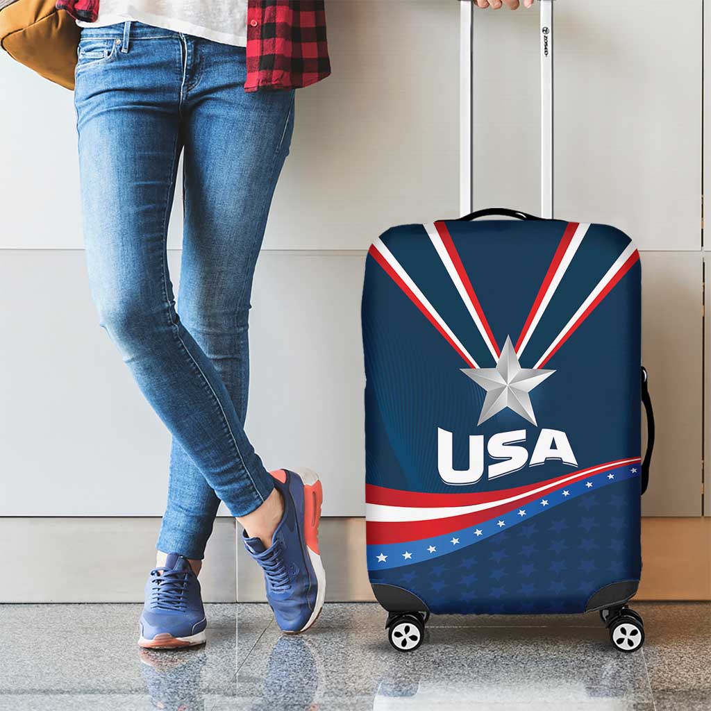 USA Star Medal Luggage Cover United States of America Champion - Wonder Print Shop