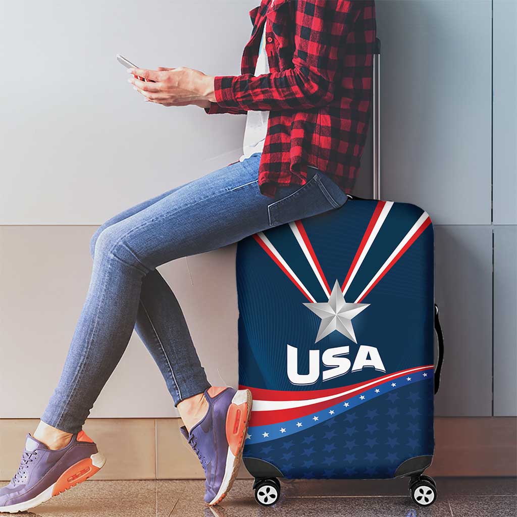 USA Star Medal Luggage Cover United States of America Champion - Wonder Print Shop