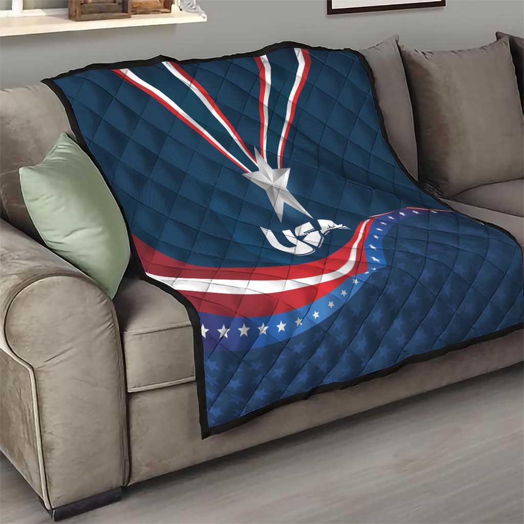 USA Star Medal Quilt United States of America Champion - Wonder Print Shop