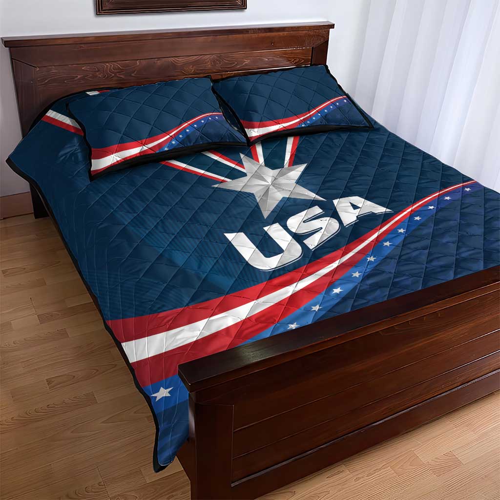 USA Star Medal Quilt Bed Set United States of AmericaChampion - Wonder Print Shop
