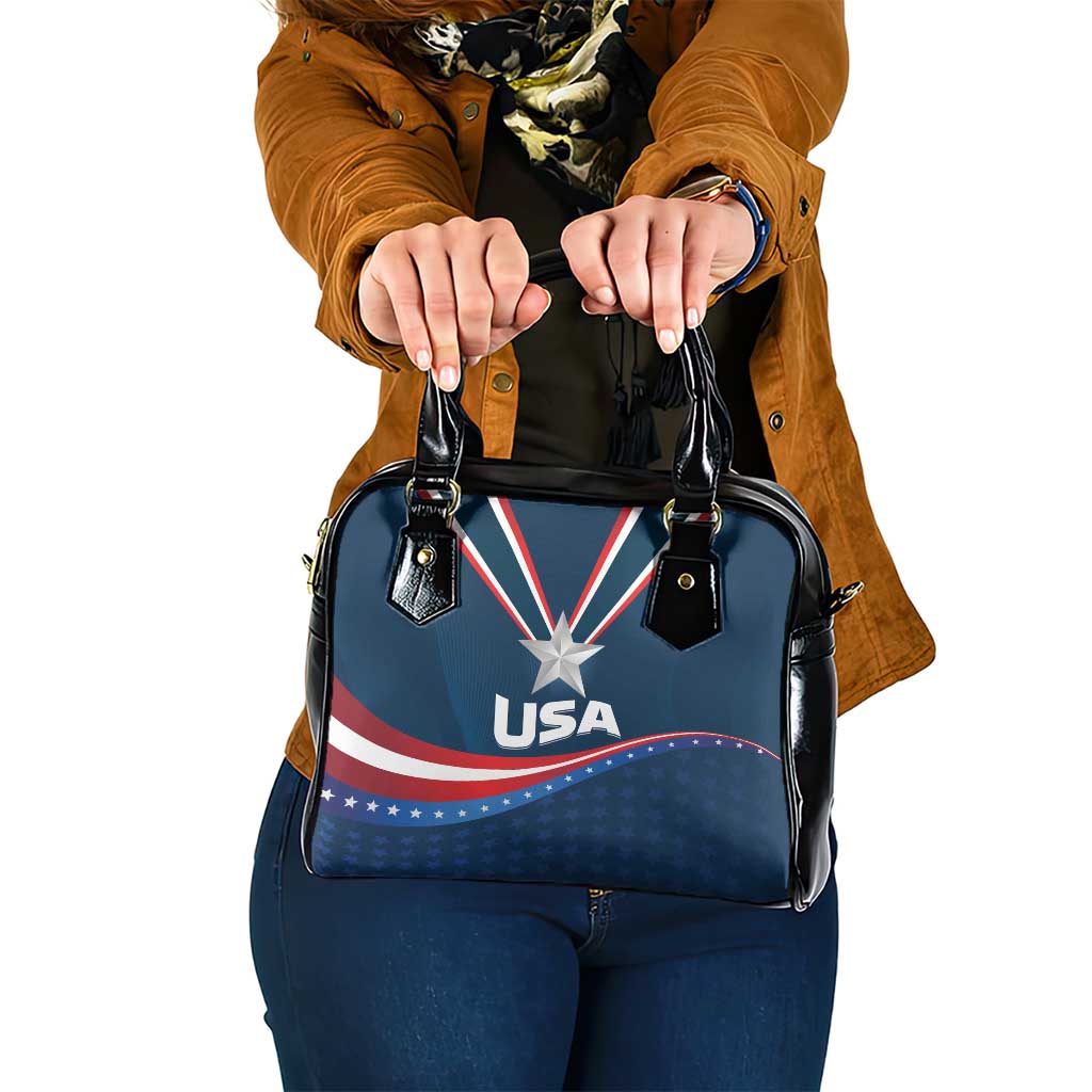 USA Silver Star Medal Shoulder Handbag Team USA Champion