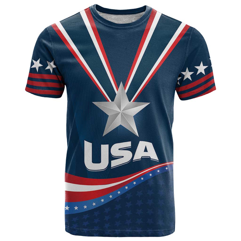 Custom USA Star Medal T ShirtUnited States of America Champion - Wonder Print Shop
