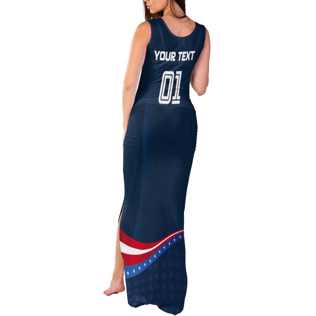 Custom USA Star Medal Tank Maxi Dress United States of America Champion - Wonder Print Shop